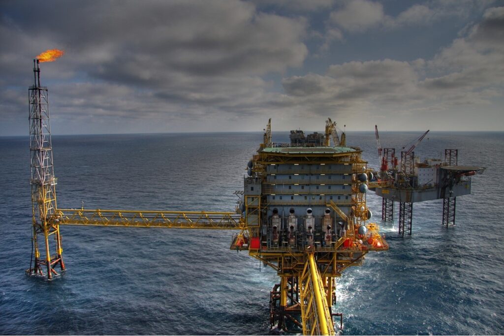 Oil rig in the Mediterranean